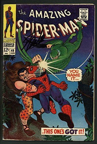 Stan Lee Signed Amazing Spider-Man #49 Comic Book Kraven/Vulture PSA/DNA #W18624