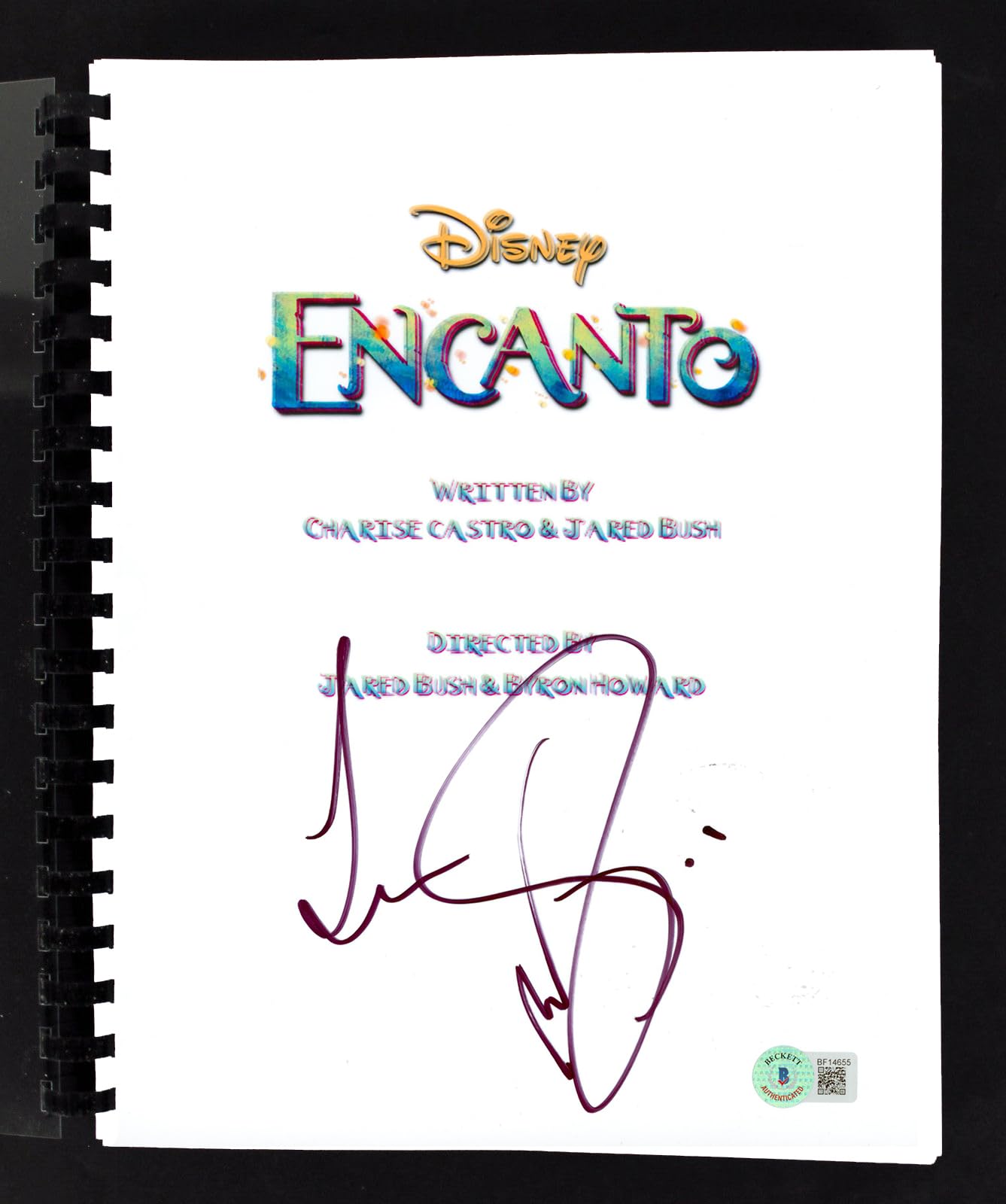 Wilmer Valderrama Encanto Authentic Signed Movie Script Autographed BAS #BF14655