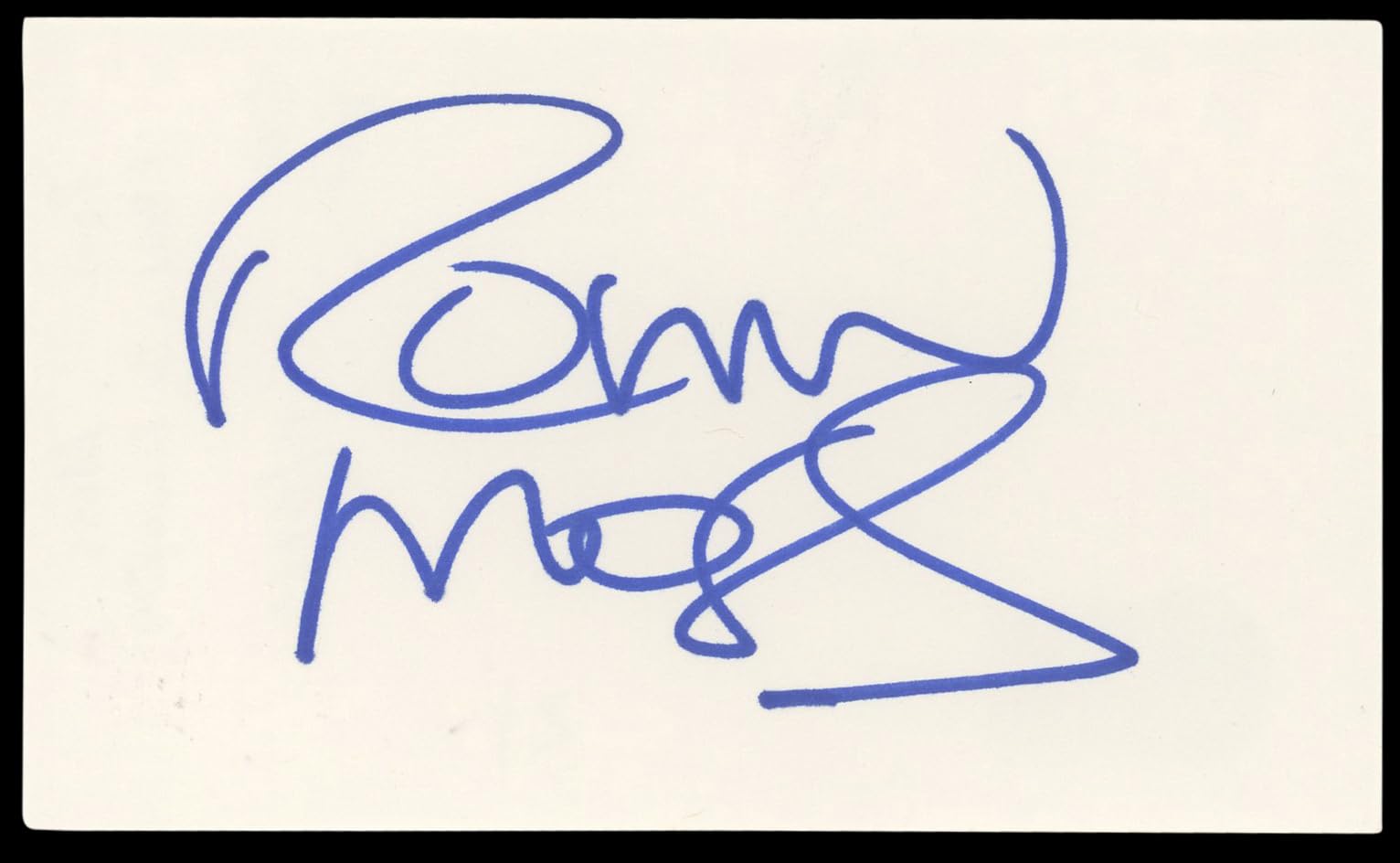 Ronn Moss The Bold and the Beautiful Signed 3x5 Index Card BAS #BL98600