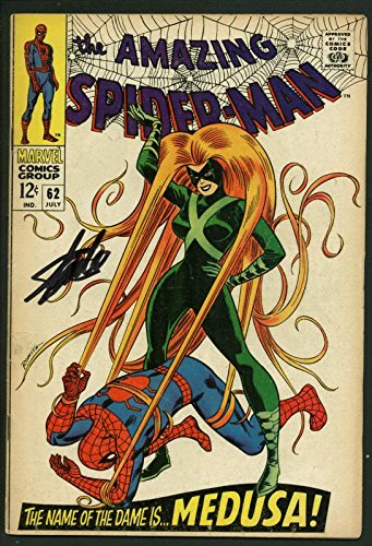 Stan Lee Signed Amazing Spider-Man #62 Comic Book MedUSA PSA/DNA #W18805