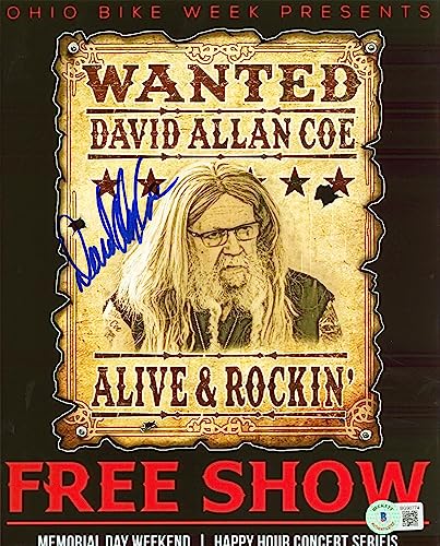 David Allan Coe Authentic Signed 8x10 Photo Autographed BAS #BG90774