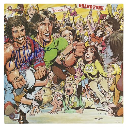 Don Brewer and Mel Schacher Grand Funk Signed Album Cover BAS #BH027683