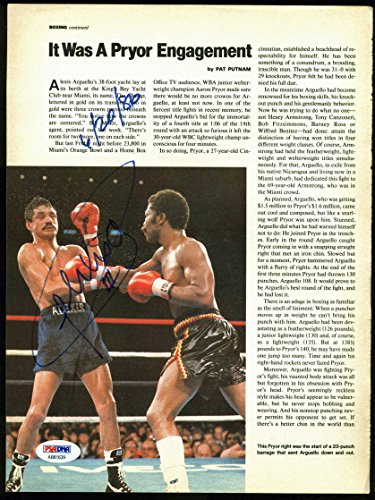Alexis Arguello Authentic Signed Boxing Magazine Page Photo PSA/DNA #AB81639
