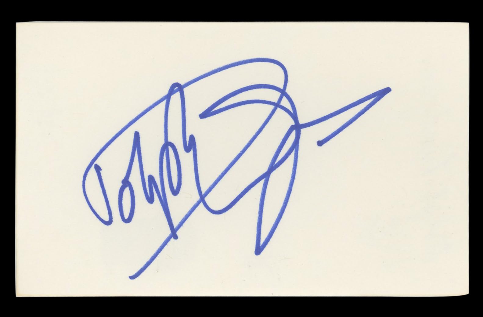 Dolph Lundgren The Expendables Authentic Signed 3x5 Index Card BAS #BL96409