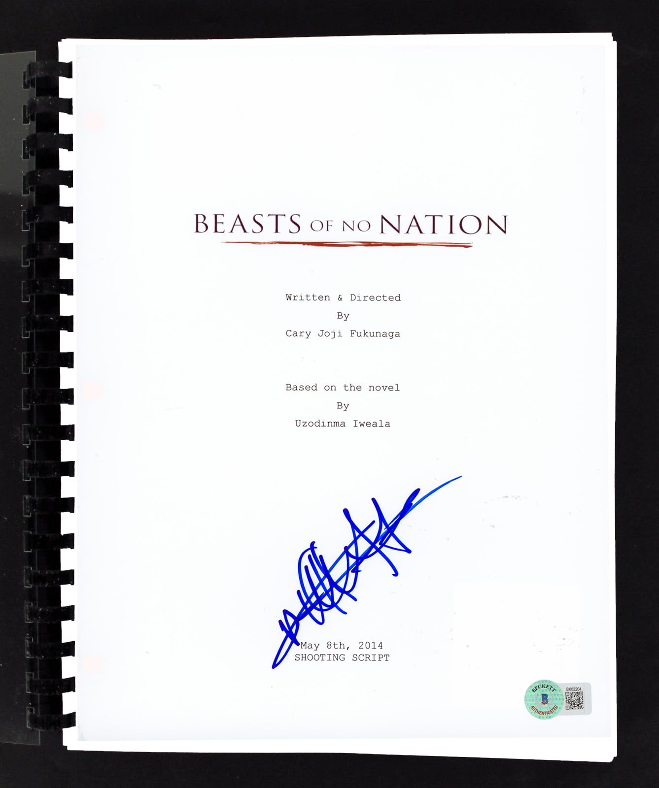Abraham Attah Beasts of No Nation Authentic Signed Movie Script BAS #BK02204