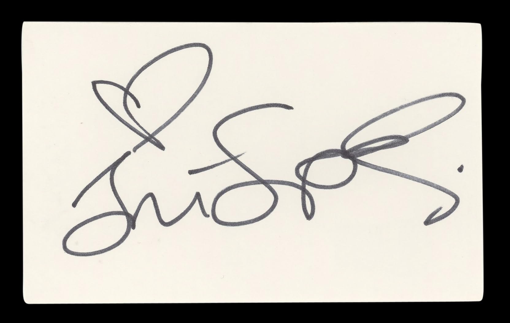 Tori Spelling Beverly Hills 90210 Authentic Signed 3x5 Index Card BAS #BL96671