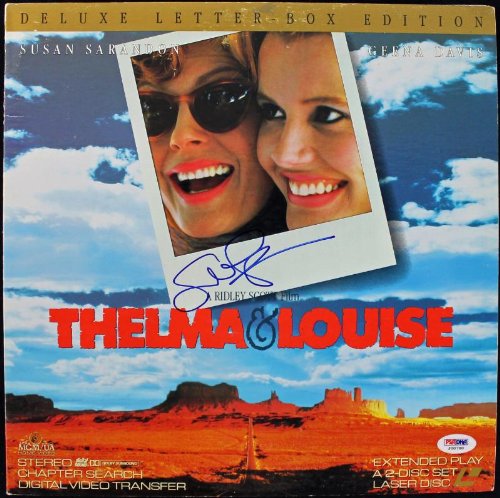 SUSAn Sarandon Thelma & Louise Authentic Signed Laserdisc Cover PSA/DNA #J00700