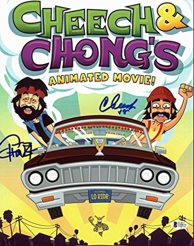 Cheech Marin & Tommy Chong Animated Movie Signed 11x14 Photo BAS #E85029