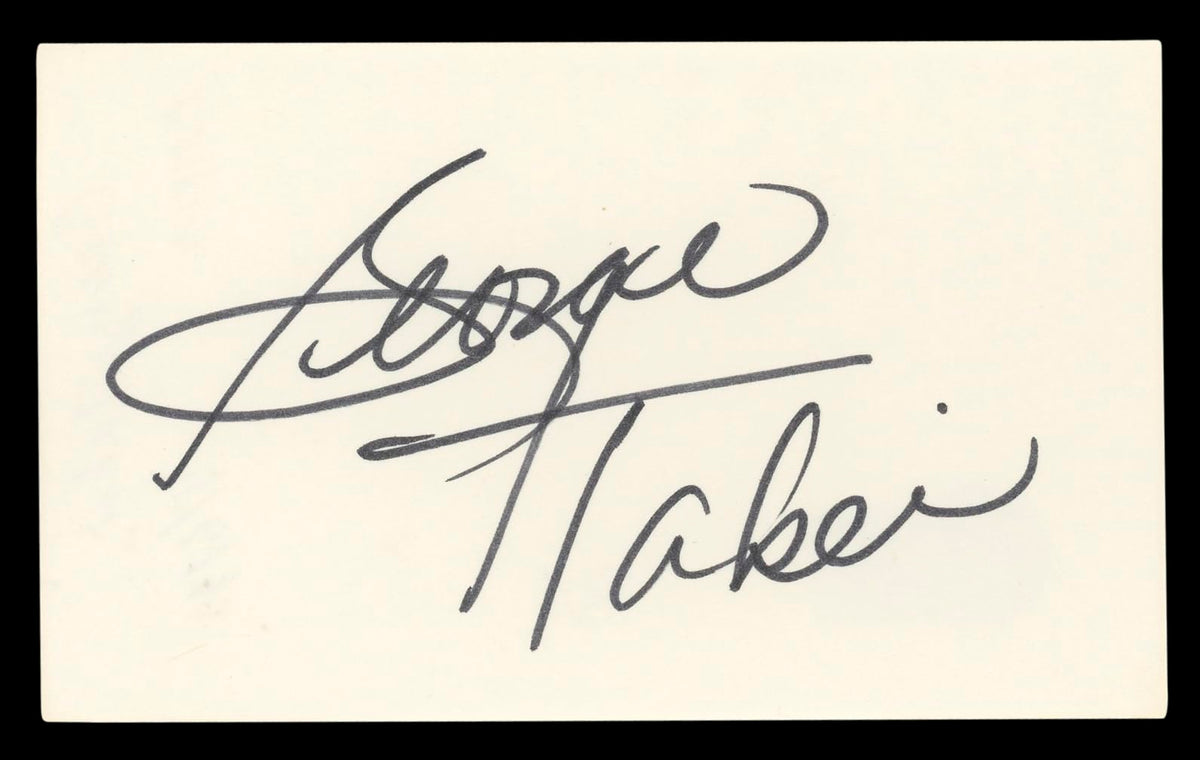 George Takei Star Trek: The Original Series Signed 3x5 Index Card BAS #BL96815