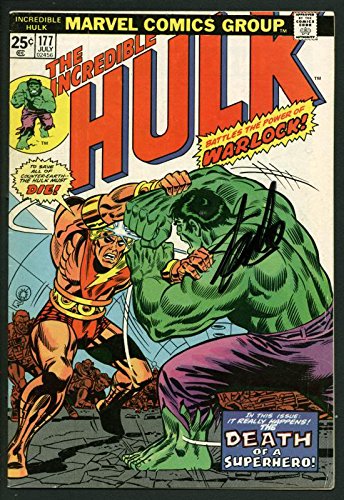 Stan Lee Signed The Incredible Hulk #177 Comic Book Warlock PSA/DNA #W18867