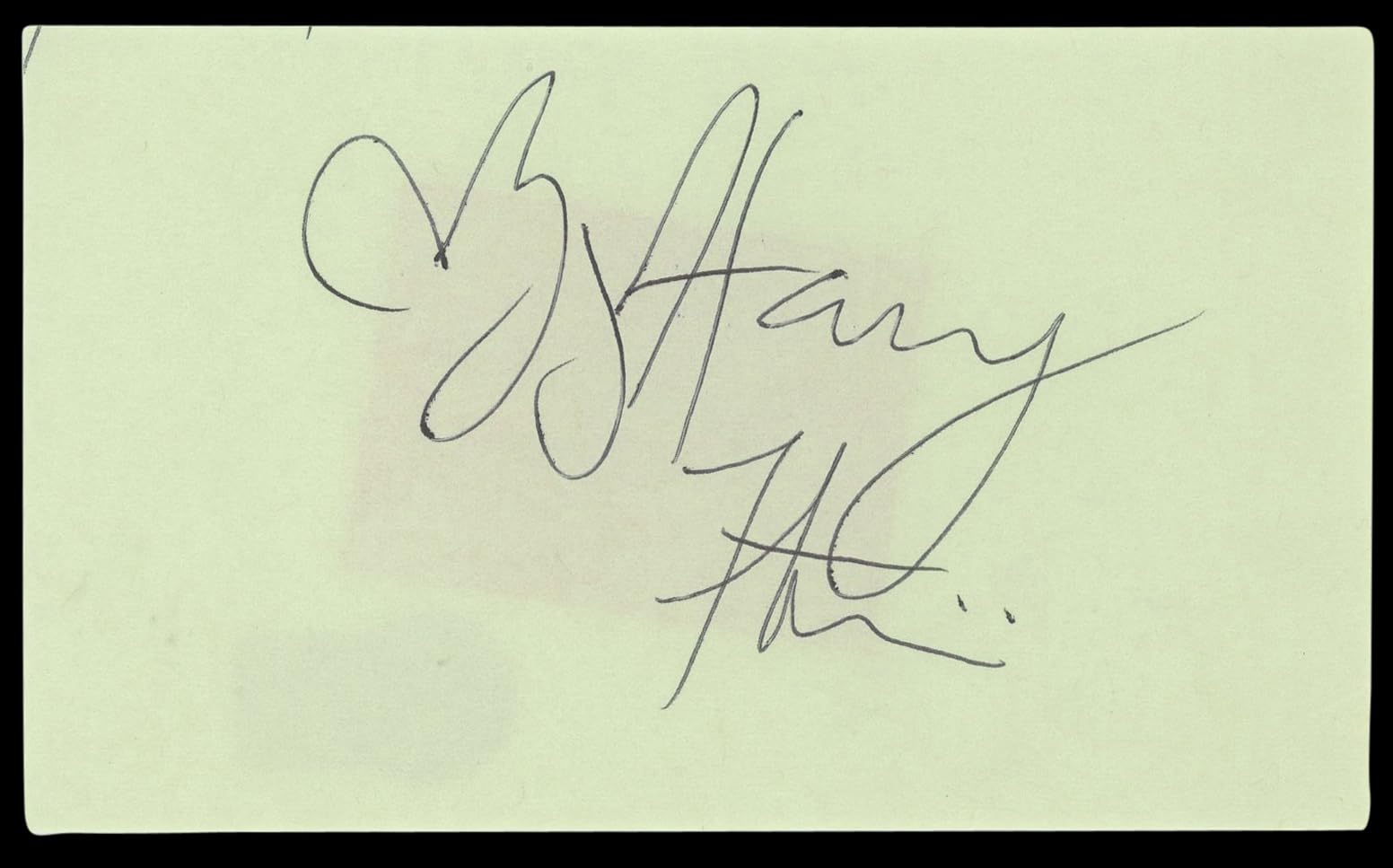 Harry Feinstein Photographer Authentic Signed 3x5 Index Card BAS #BL98899