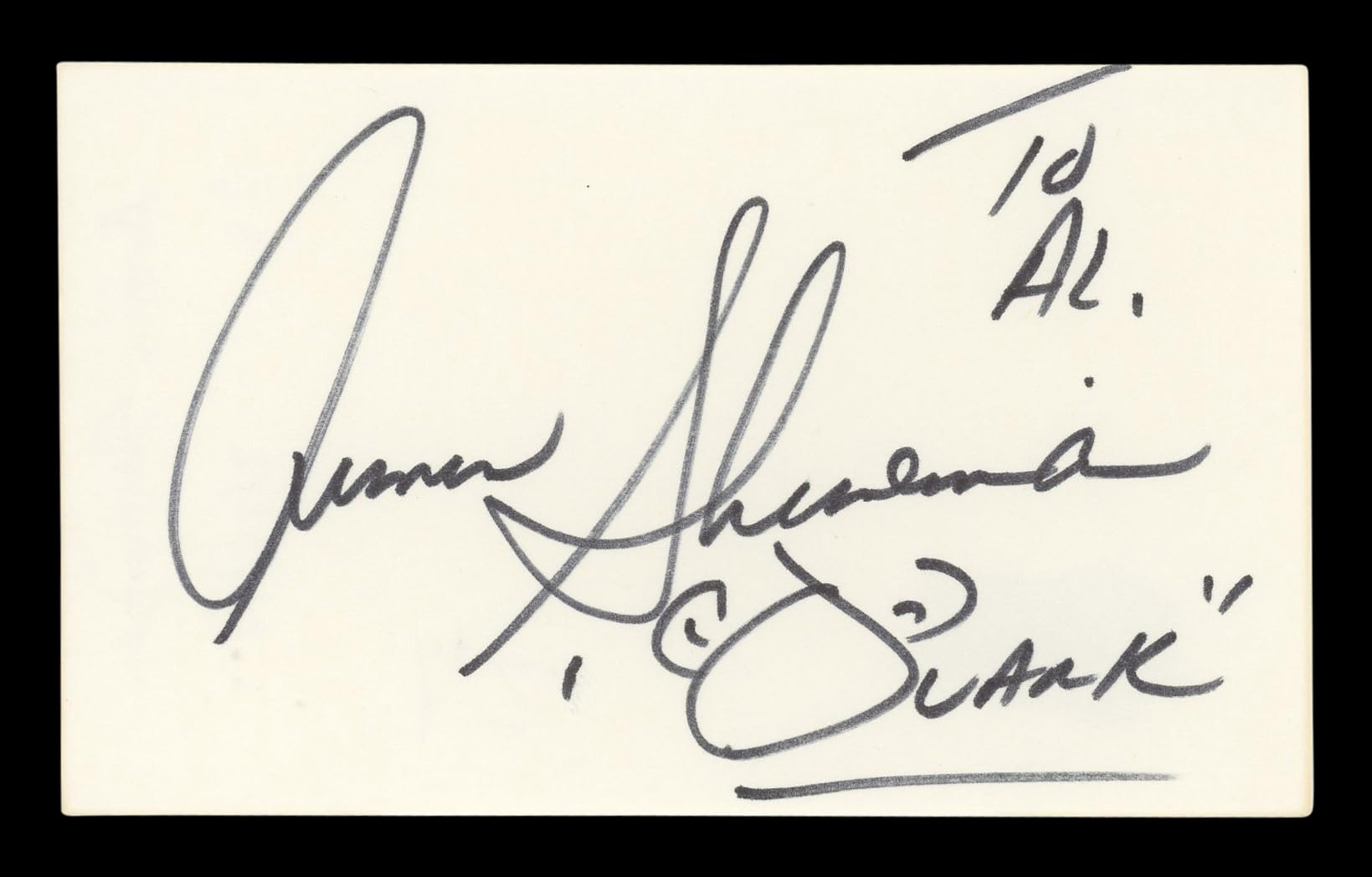 Armin Shimerman "To Al, Quark" Signed 3x5 Index Card Autographed BAS #BL96610