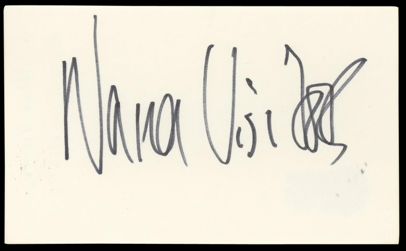 Nana Visitor Star Trek: Deep Space Nine Signed 3x5 Index Card BAS #BN89213