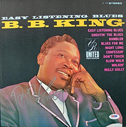 B.B. King Authentic Signed Easy Listening Blues Album Cover PSA/DNA #U52963