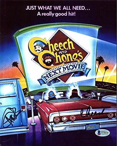 Cheech Marin & Tommy Chong Next Movie Authentic Signed 8x10 Photo BAS #D78630