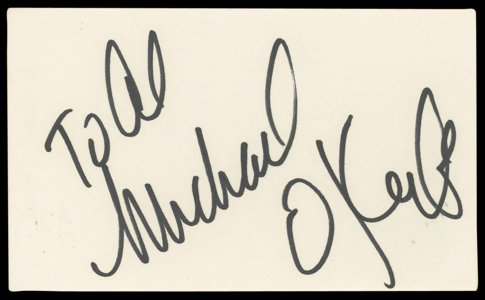 Michael O'Keefe Caddyshack "To Al" Authentic Signed 3x5 Index Card BAS #BN89431