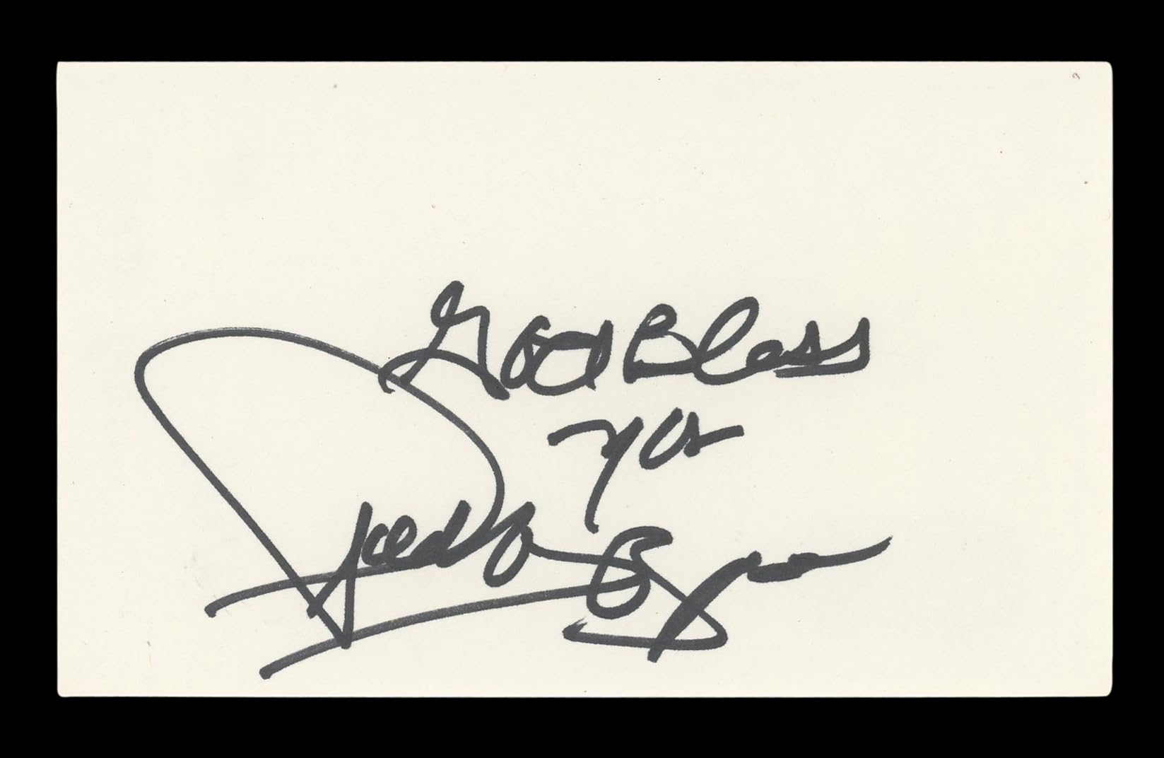 Peabo Bryson Singer Authentic Signed 3x5 Index Card Autographed BAS #AD70130