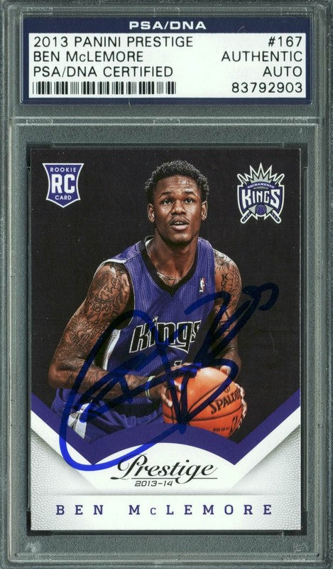 Kings Ben McLemore Signed Card 2013 Playoff Prestige RC #167 PSA/DNA Slabbed