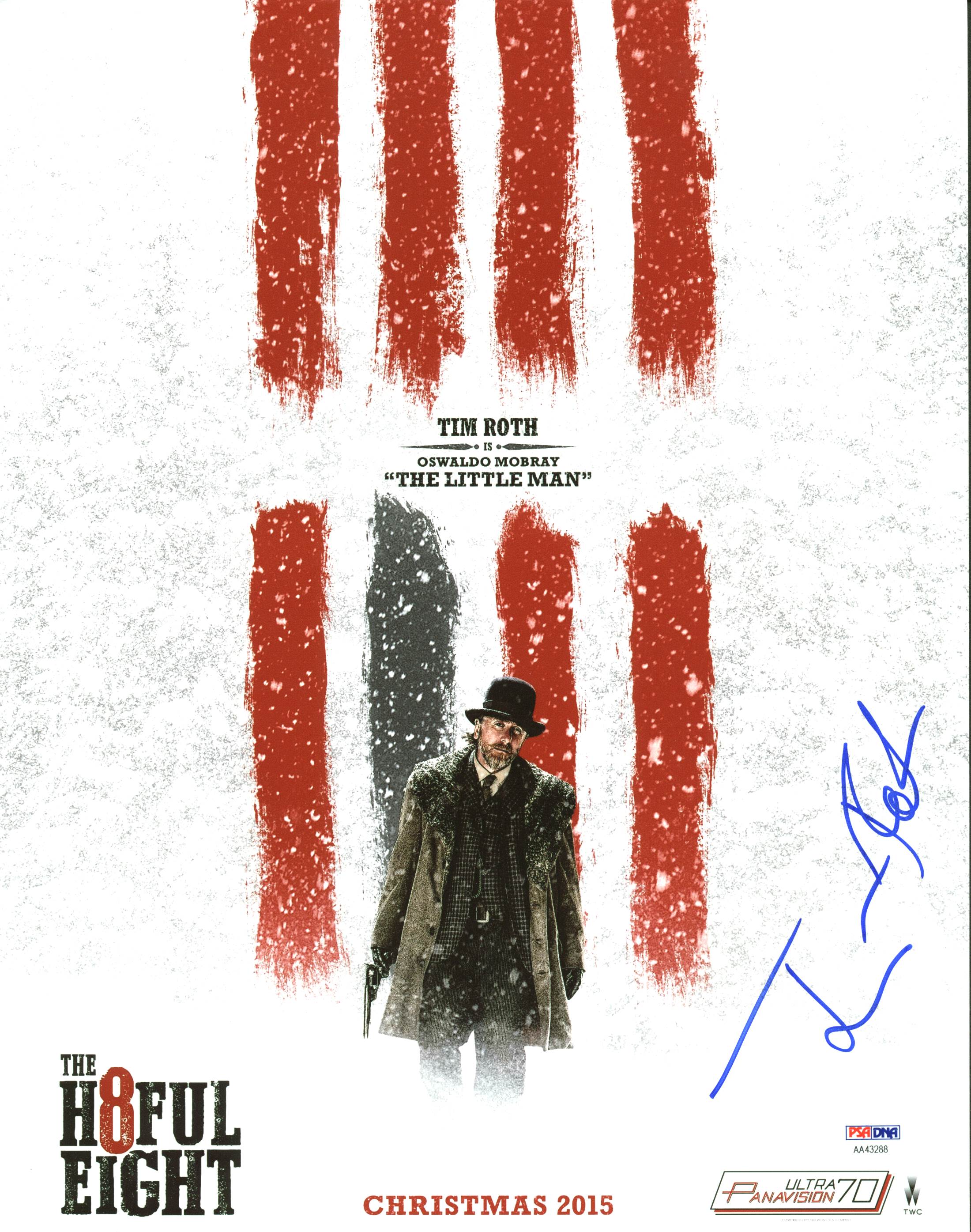 Tim Roth The Hateful Eight Authentic Signed 11X14 Photo PSA/DNA #AA43288