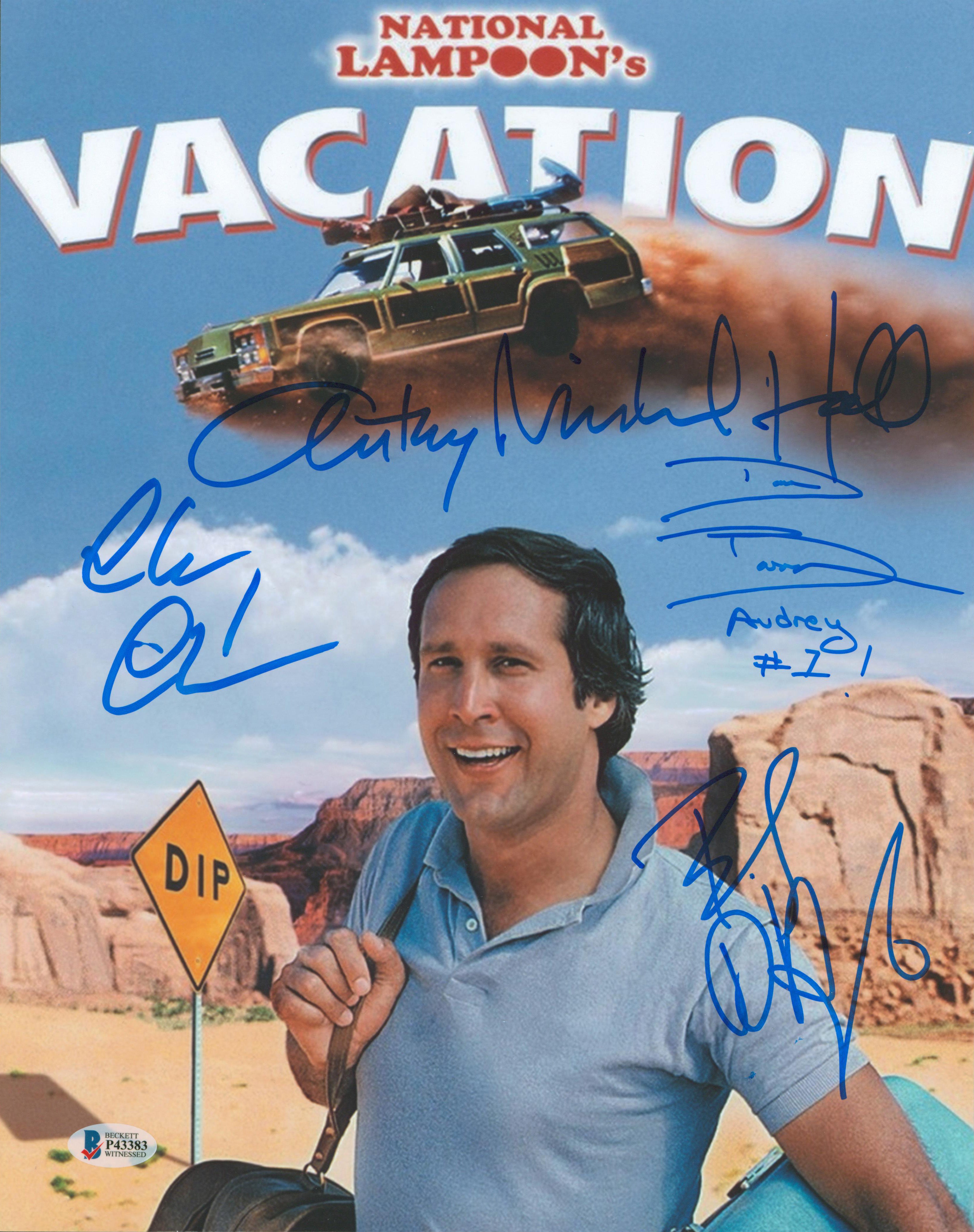 Vacation (4) Chase, D'Angelo, Hall & Barron Signed 11x14 Photo BAS Witnessed 6