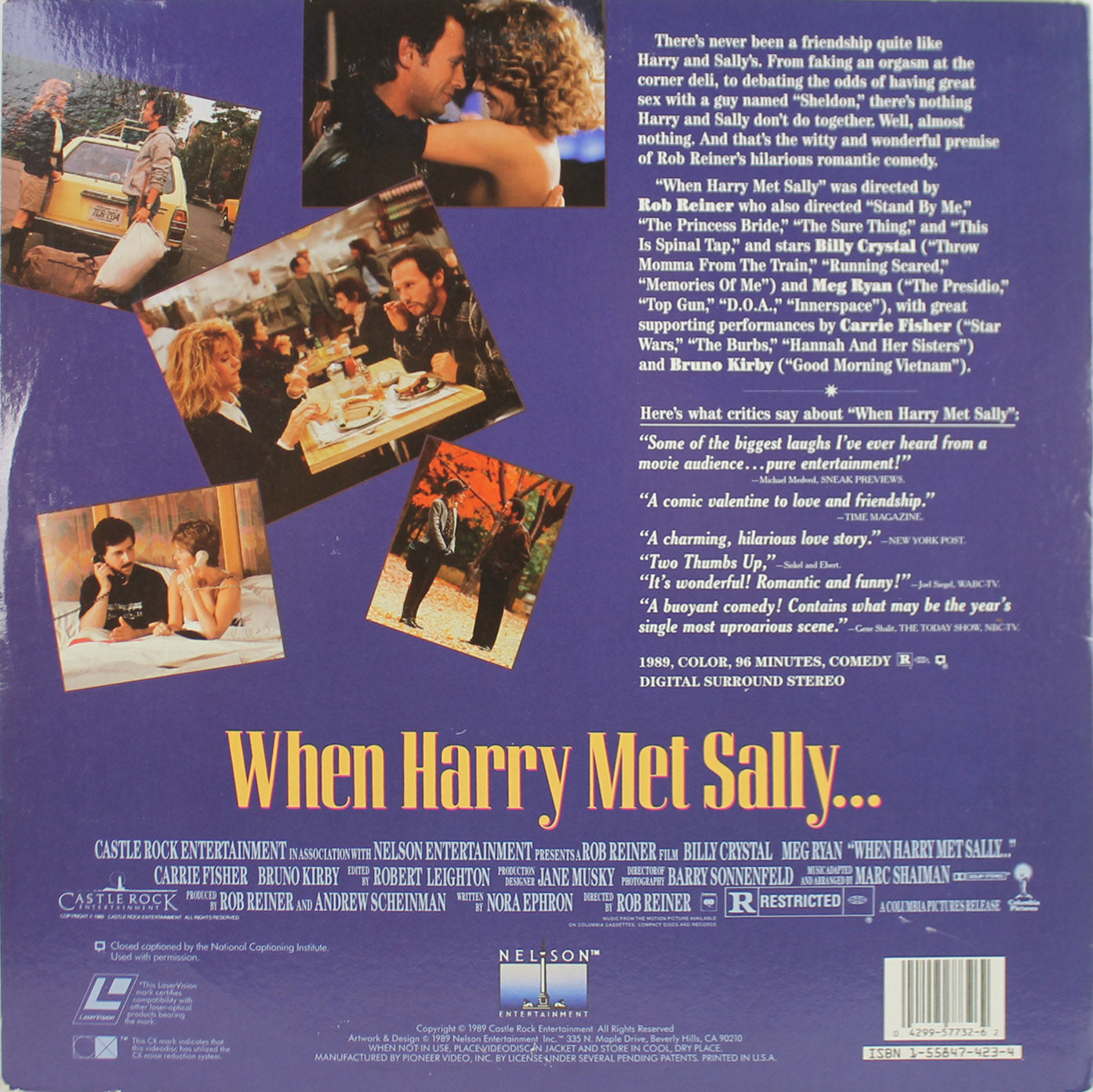 Billy Crystal Signed When Harry Met Sally Laserdisc Cover w/ Disc BAS #C15379