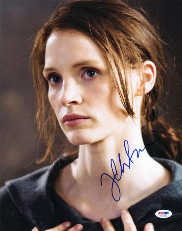 Jessica Chastain Zero Dark Thirty Signed Authentic 11X14 Photo PSA/DNA #V20381