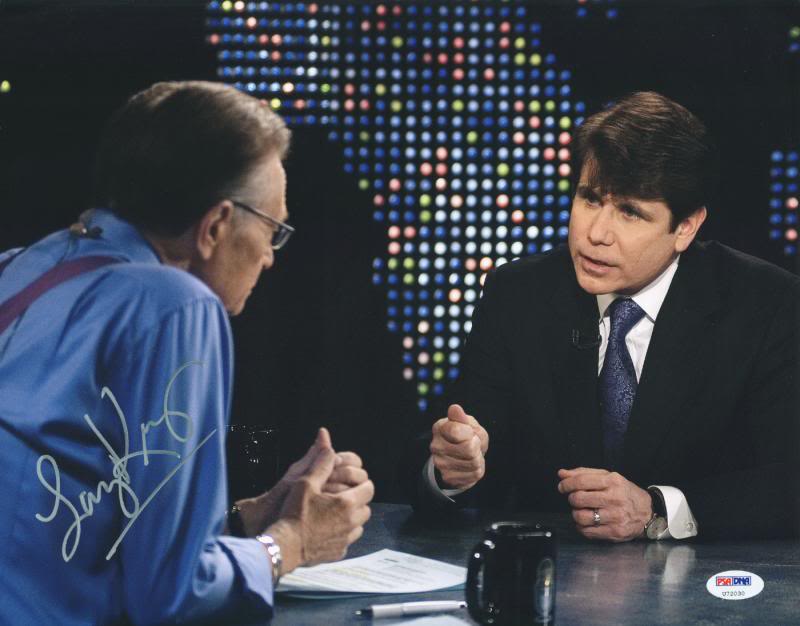 Larry King Signed Authentic 11X14 Photo Autographed PSA/DNA #U72030
