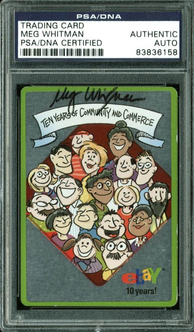 Meg Whitman (ebay CEO) Authentic Signed Trading Card PSA/DNA Slabbed #83836158