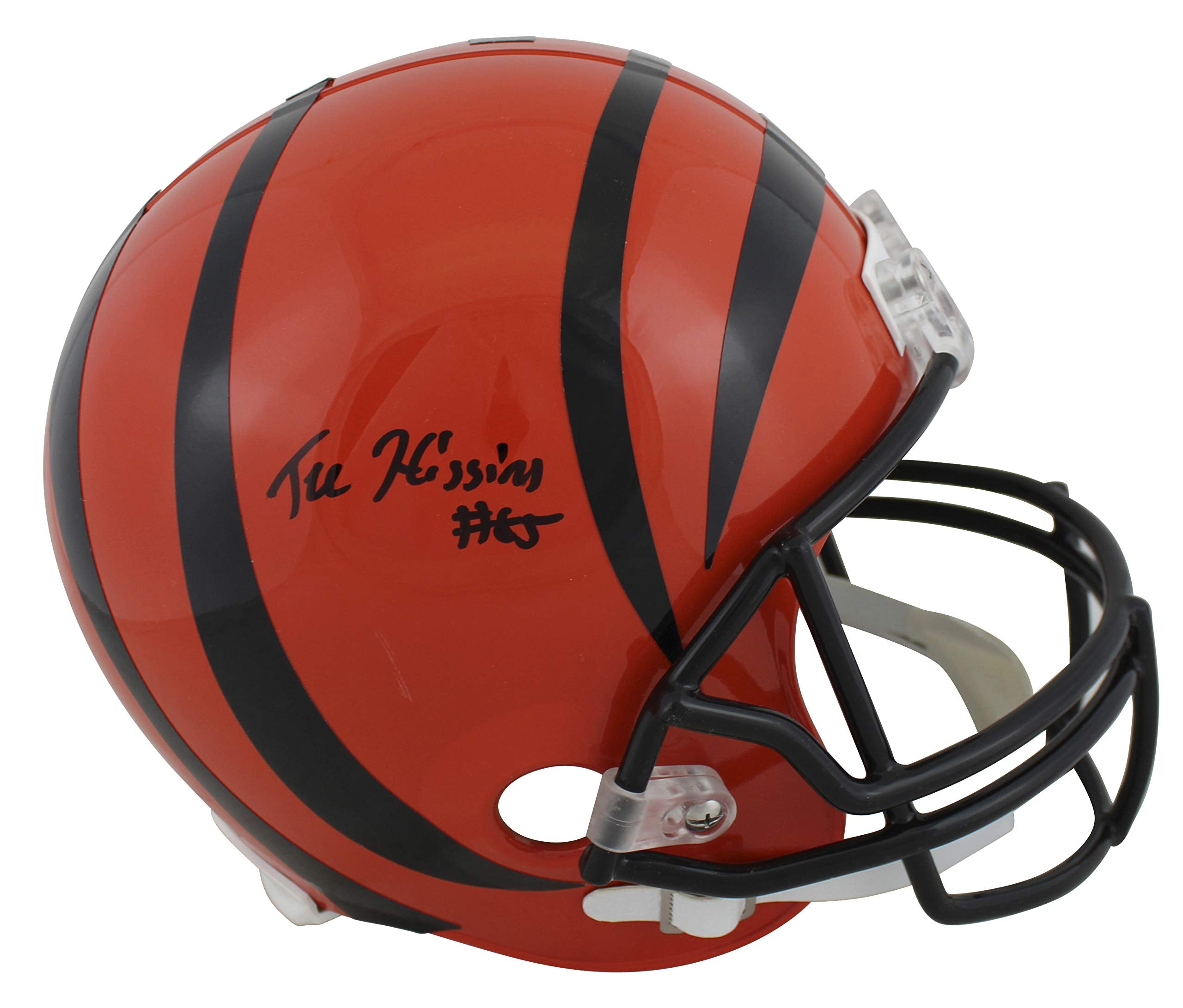 Bengals Tee Higgins Authentic Signed Full Size Rep Helmet BAS Witnessed