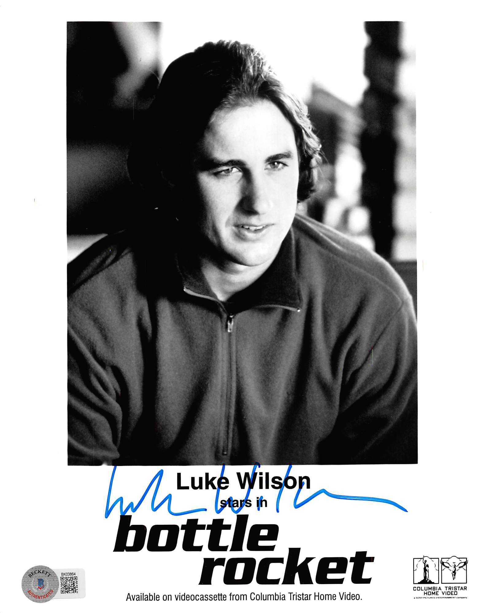 Luke Wilson Bottle Rocket Authentic Signed 8x10 Photo Autographed BAS #BK03864