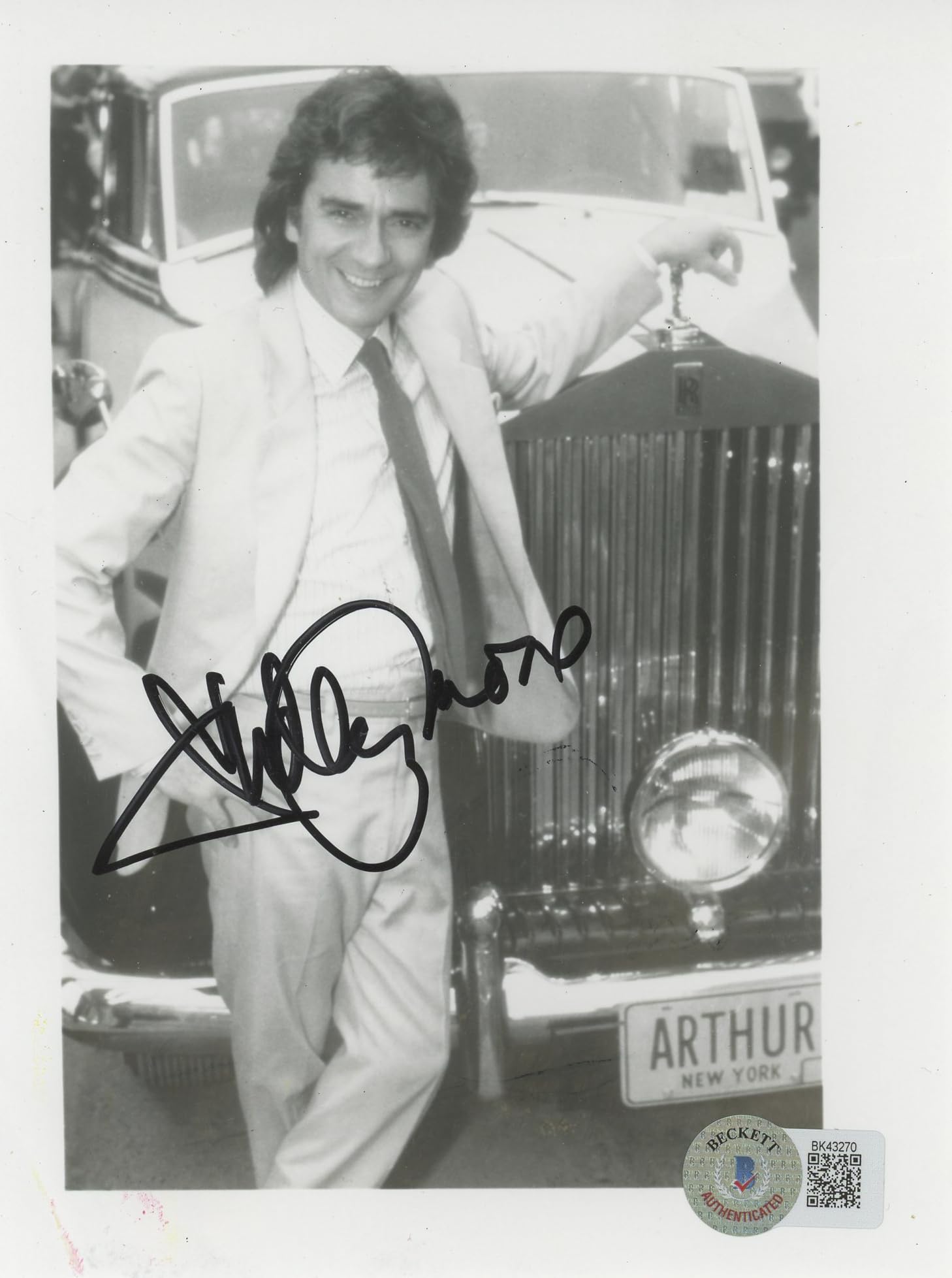 Dudley Moore Arthur Authentic Signed 5x6.5 Black & White Photo BAS #BK43270