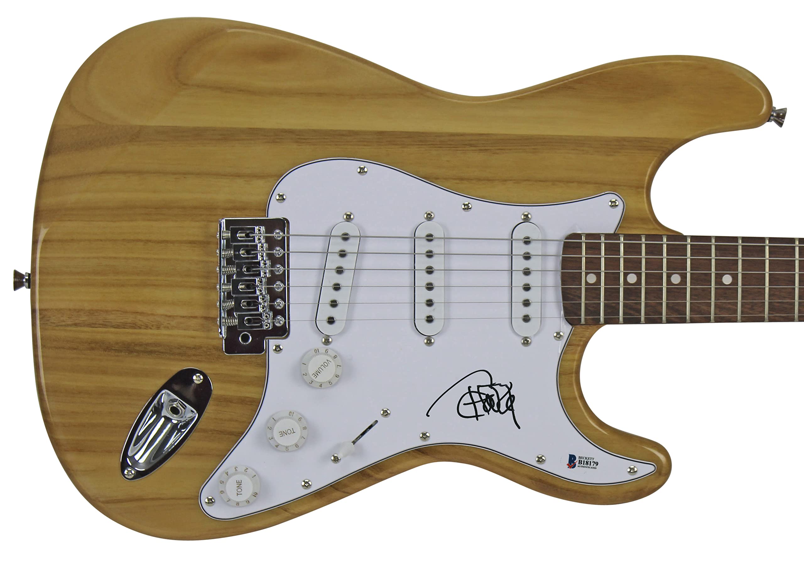 Tommy Chong Authentic Signed Natural Electric Guitar Autographed BAS #B18179
