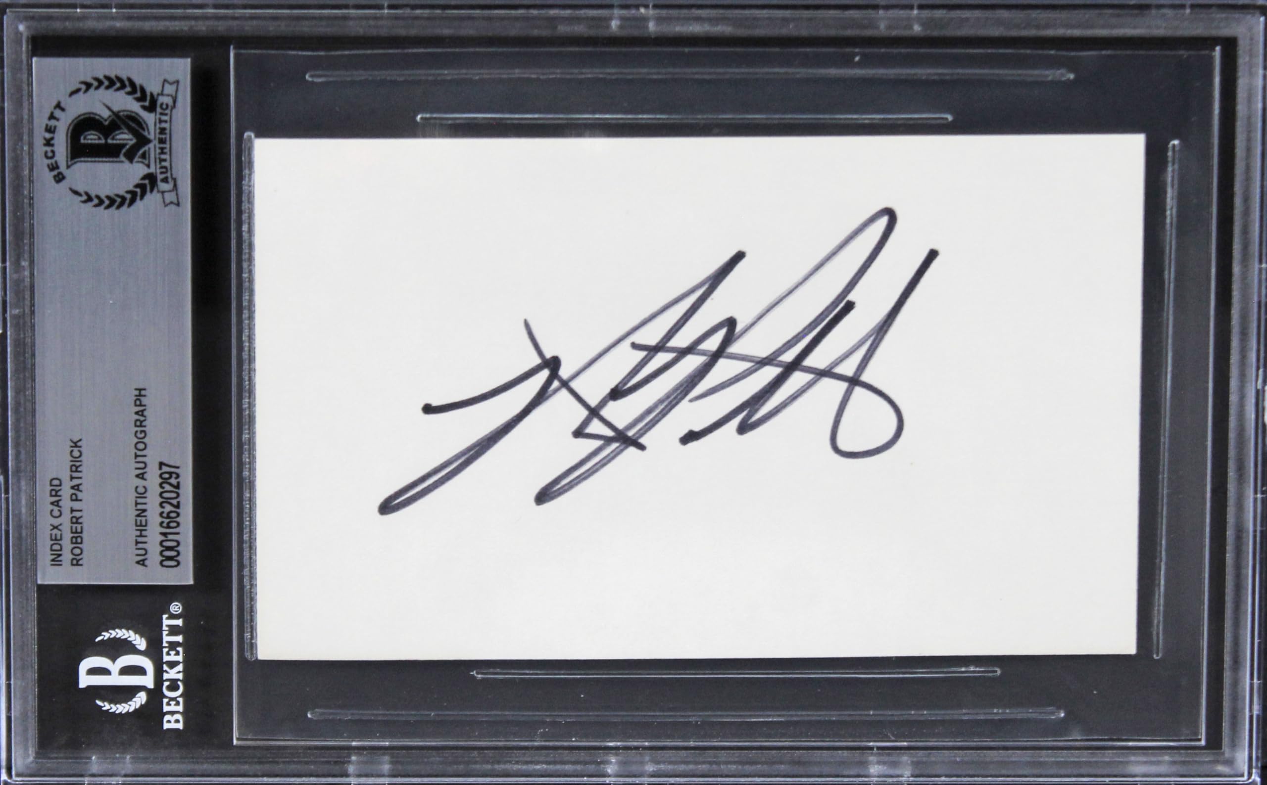 Robert Patrick Terminator 2 Authentic Signed 3x5 Index Card BAS Slabbed 2