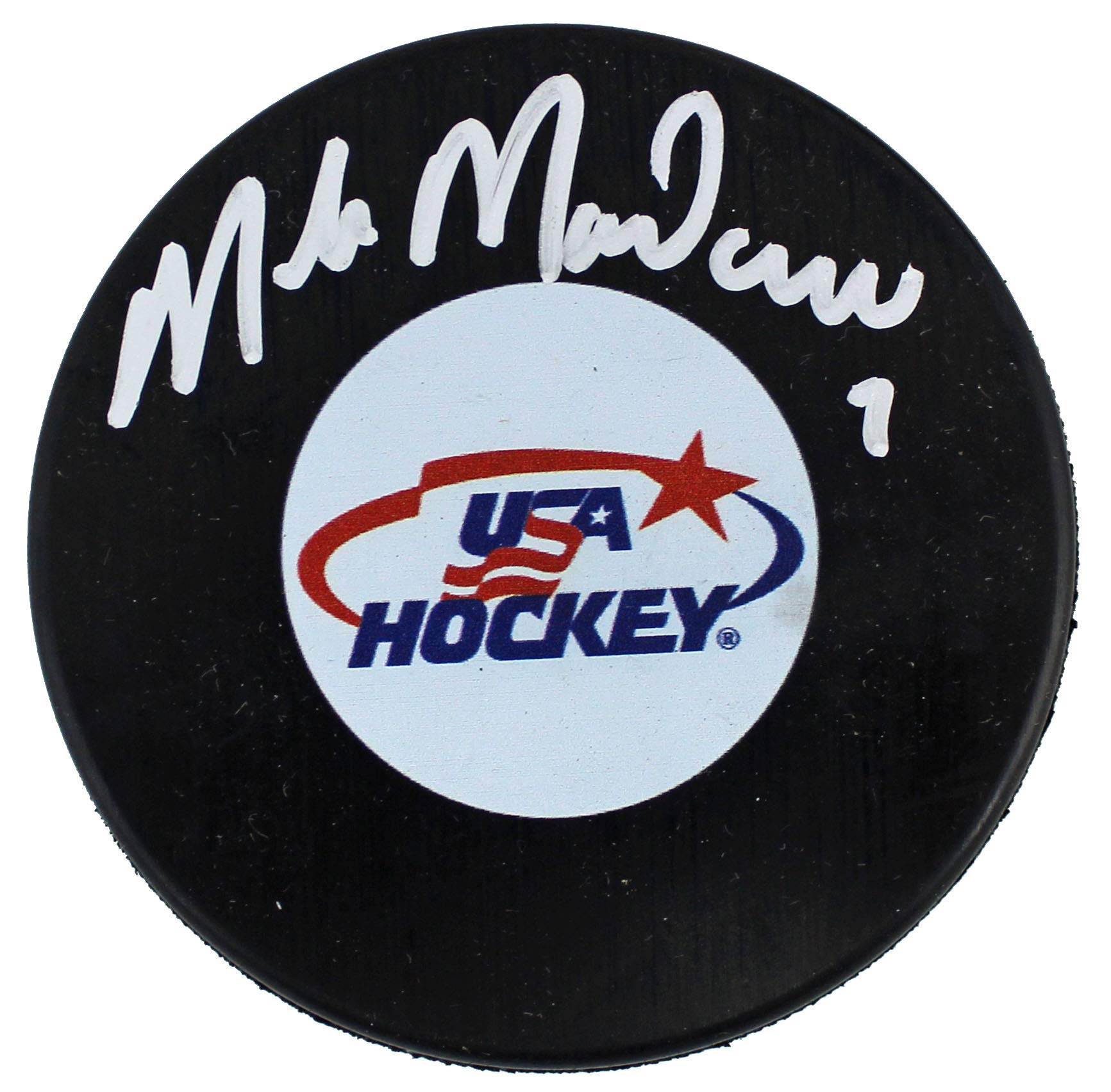 Stars Mike Modano Authentic Signed USA Hockey Logo Puck BAS Witnessed