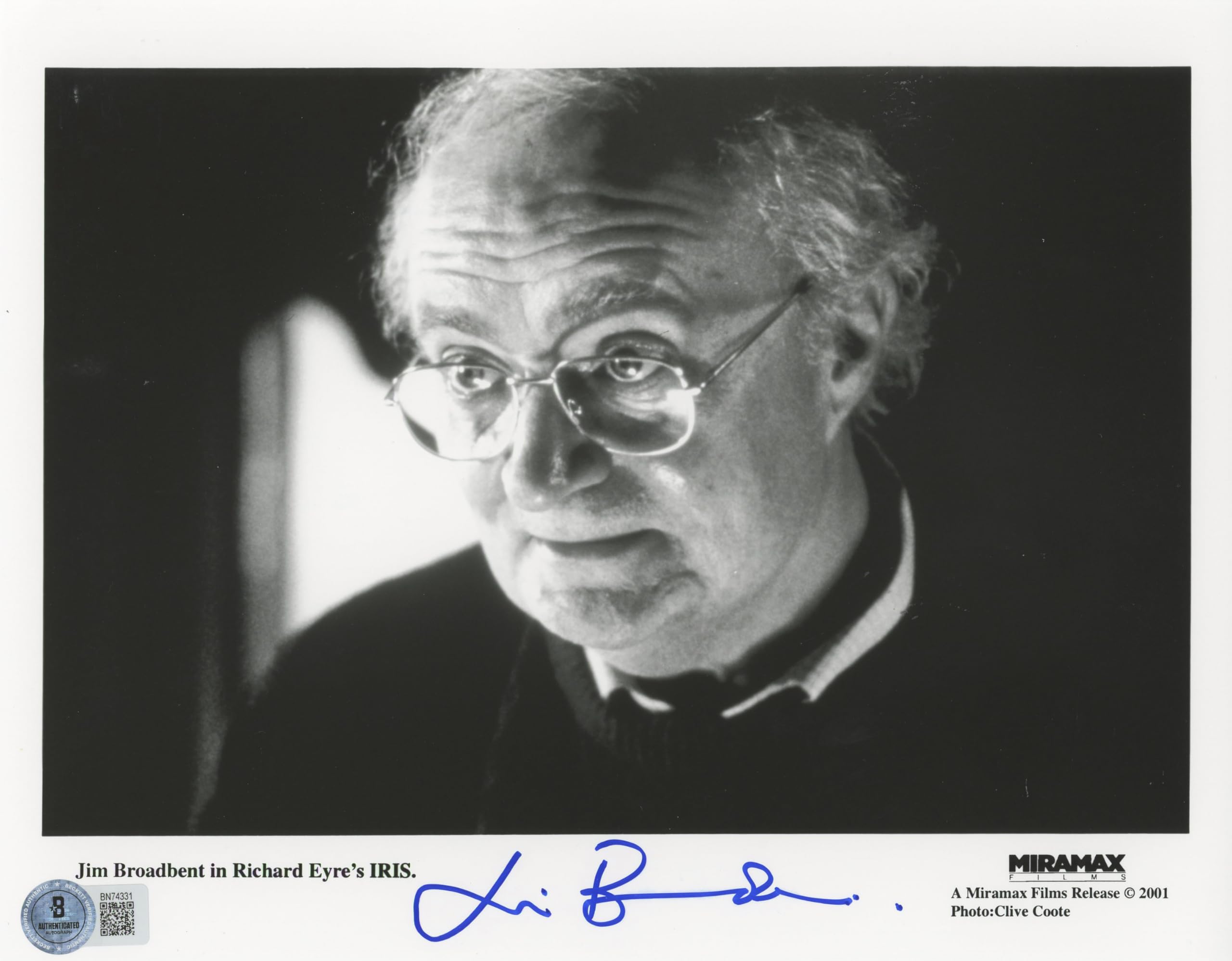Jim Broadbent Iris Authentic Signed 8x10 Photo Autographed BAS #BN74331