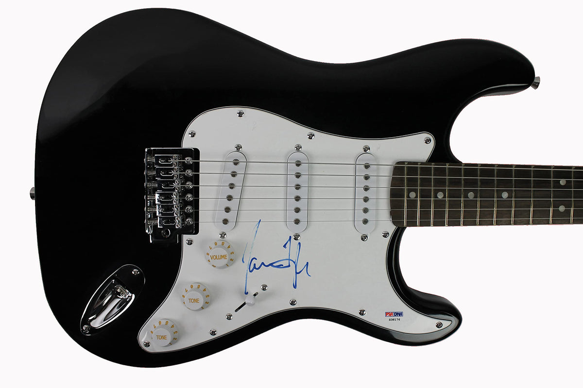 James Taylor Authentic Signed Black Electric Guitar Autographed BAS #S38176