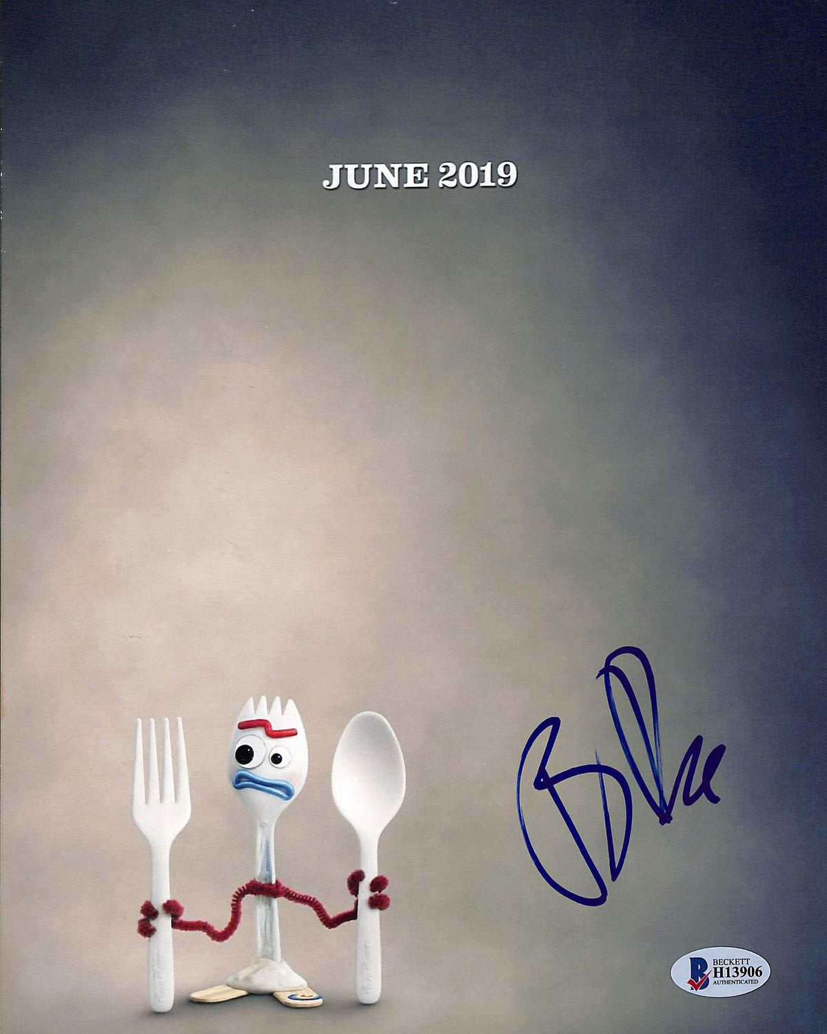 Tony Hale Toy Story 4 Authentic Signed 8.5x11 Photo Autographed BAS #H13906