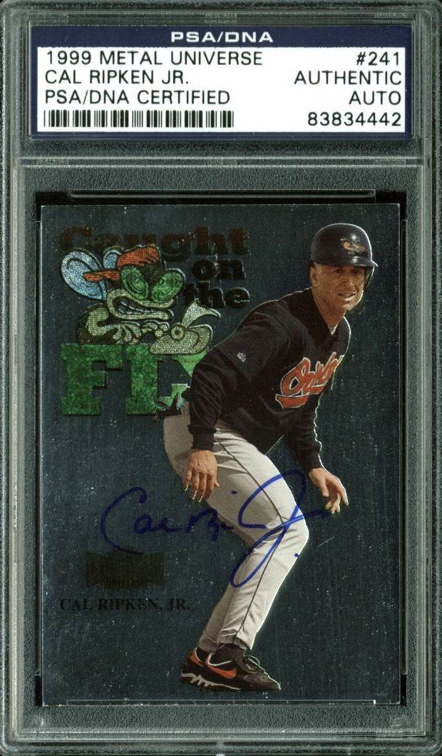 Orioles Cal Ripken Jr. Signed Card 1999 Metal Universe #241 PSA/DNA Slabbed