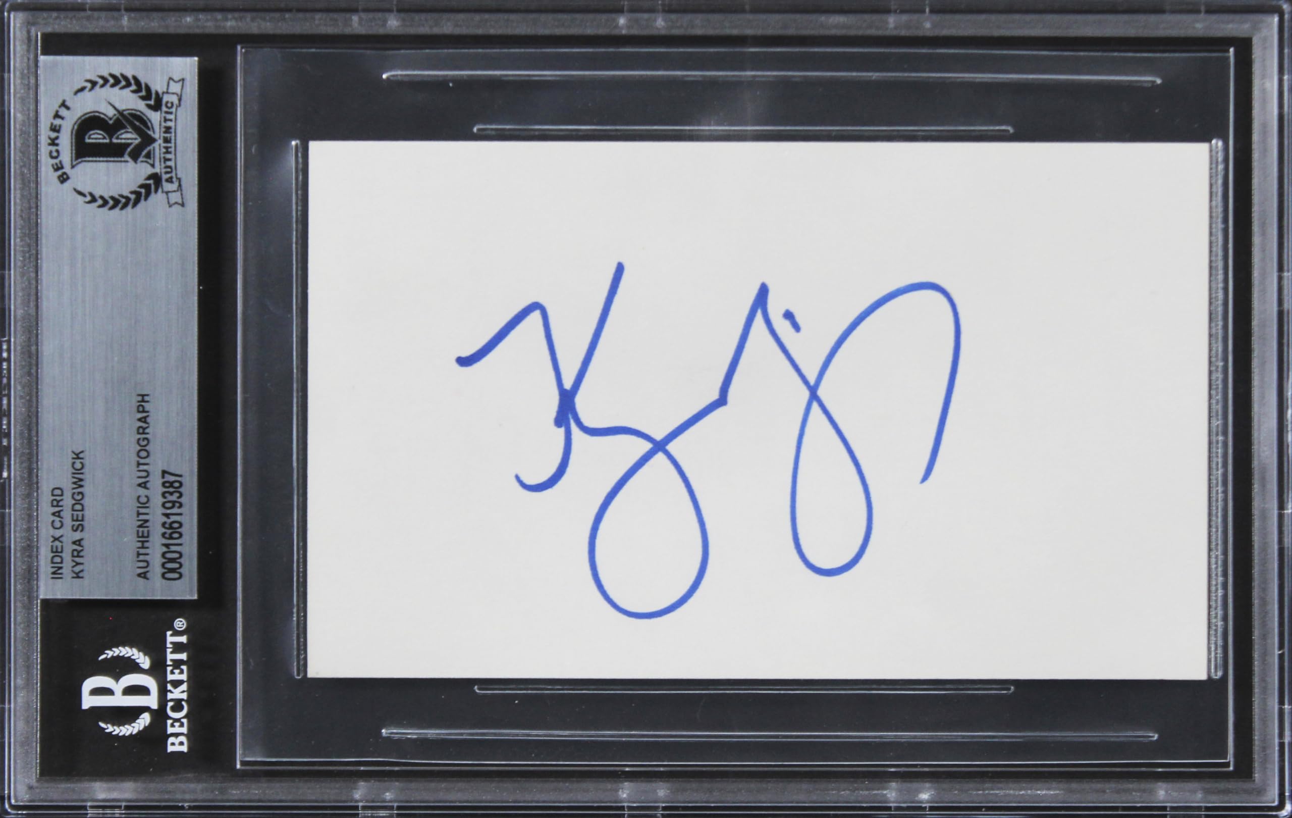 Kyra Sedgwick Something to Talk About Signed 3x5 Index Card BAS Slabbed