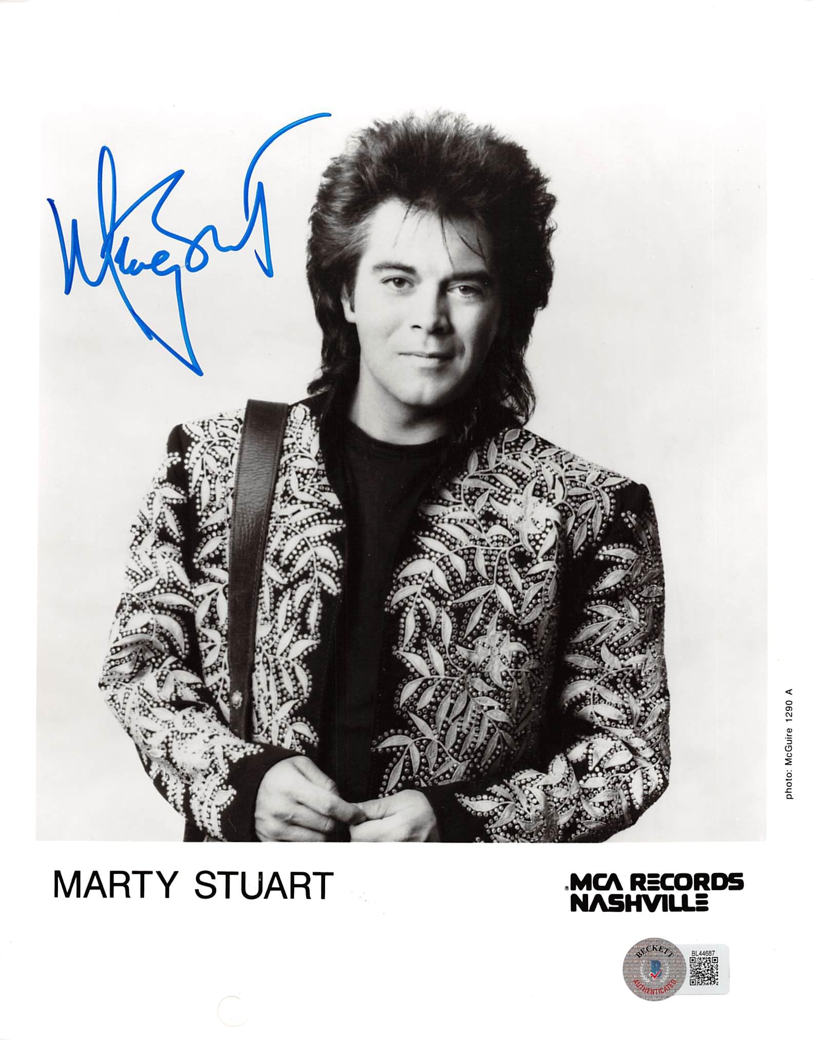 Marty Stuart Country Music Authentic Signed 8x10 Photo Autographed BAS #BL44687