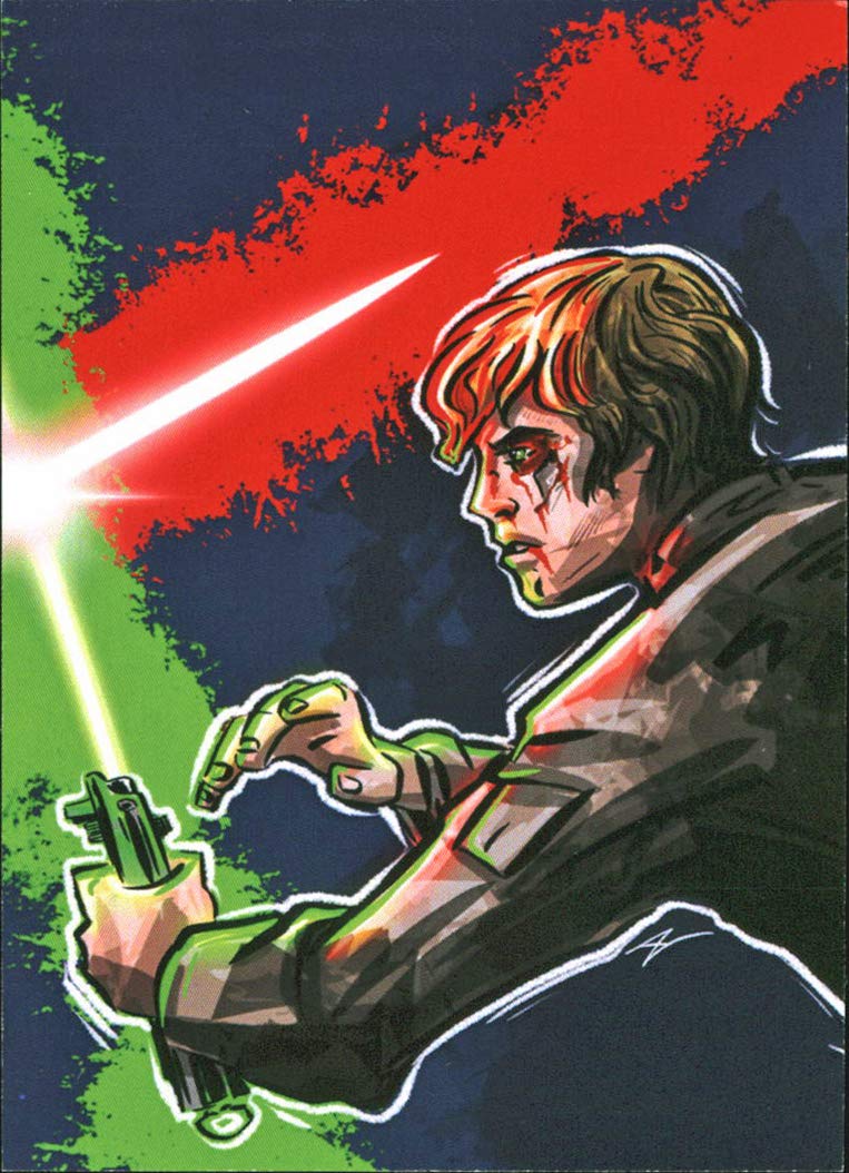 Luke Skywalker Bam! Pop Culture Artist Select Fan Art Card #27/2500 Un-signed