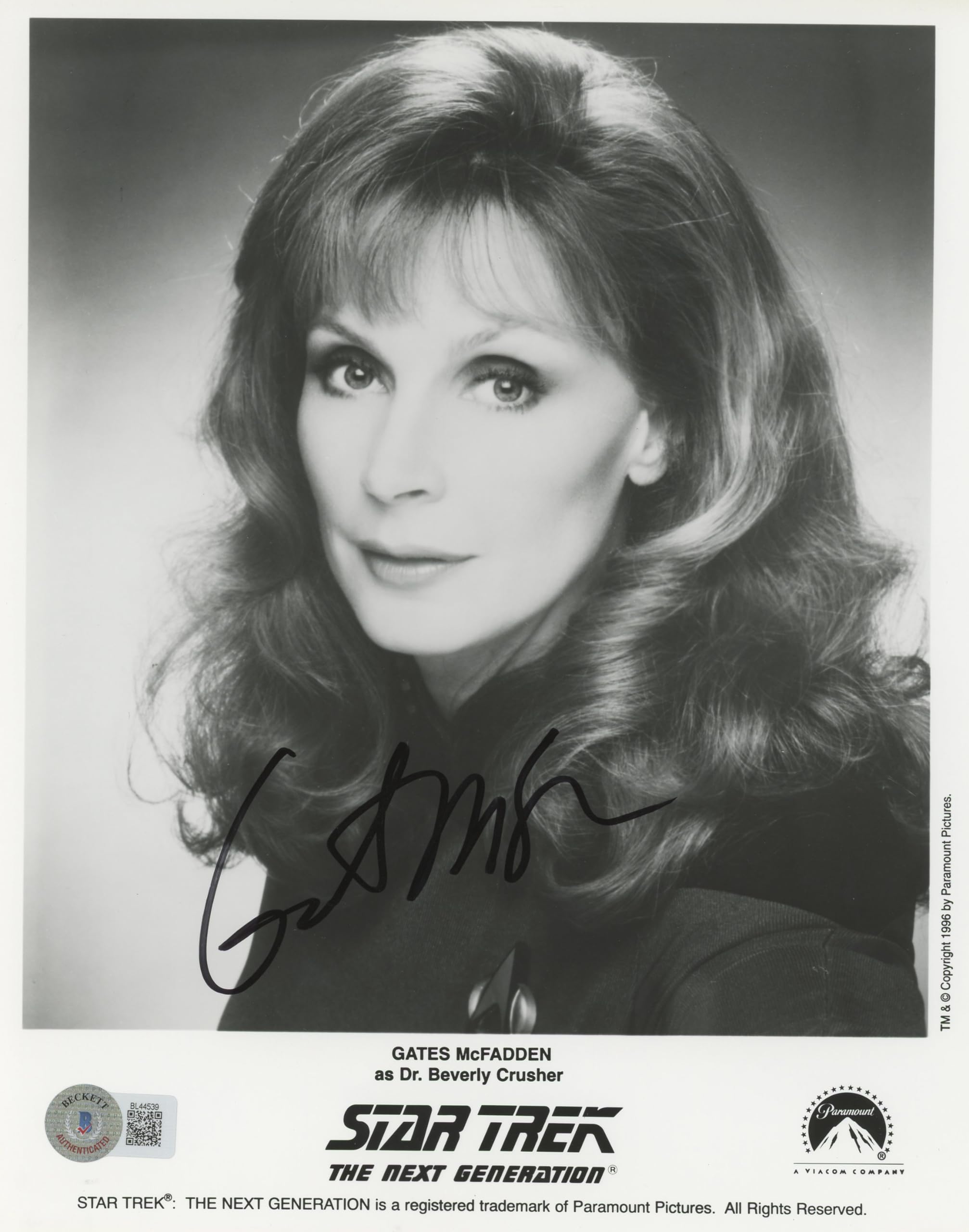 Gates McFadden Star Trek The Next Generation Signed 8x10 Photo BAS #BL44539