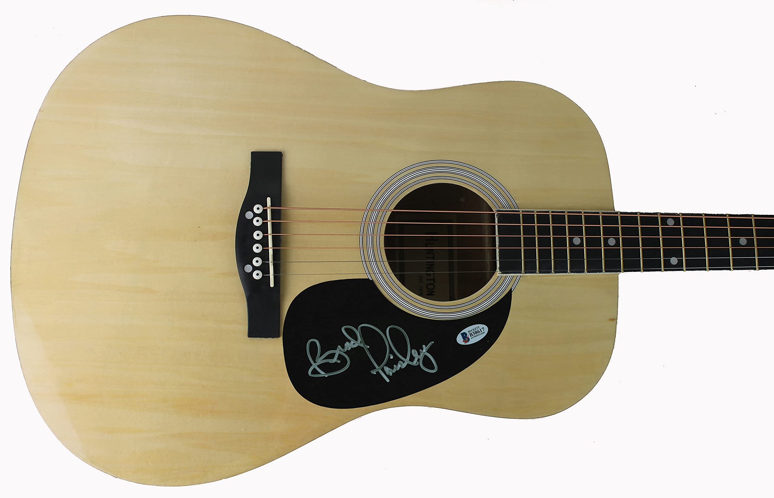 Brad Paisley Authentic Signed Natural Acoustic Guitar BAS #B38617