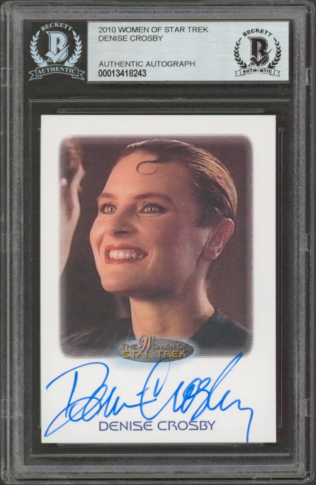 Star Trek Denise Crosby Authentic Signed 2010 Women Of Star Trek Card BAS Slab