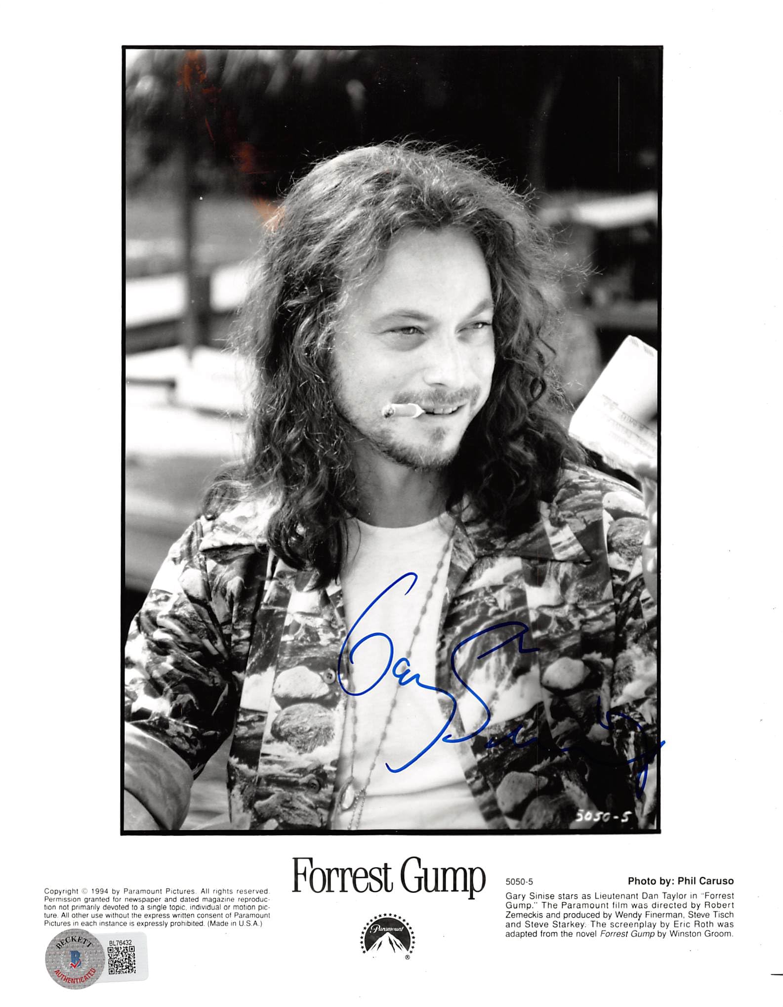 Gary Sinise Forrest Gump Authentic Signed 8x10 Photo Autographed BAS #BL76432