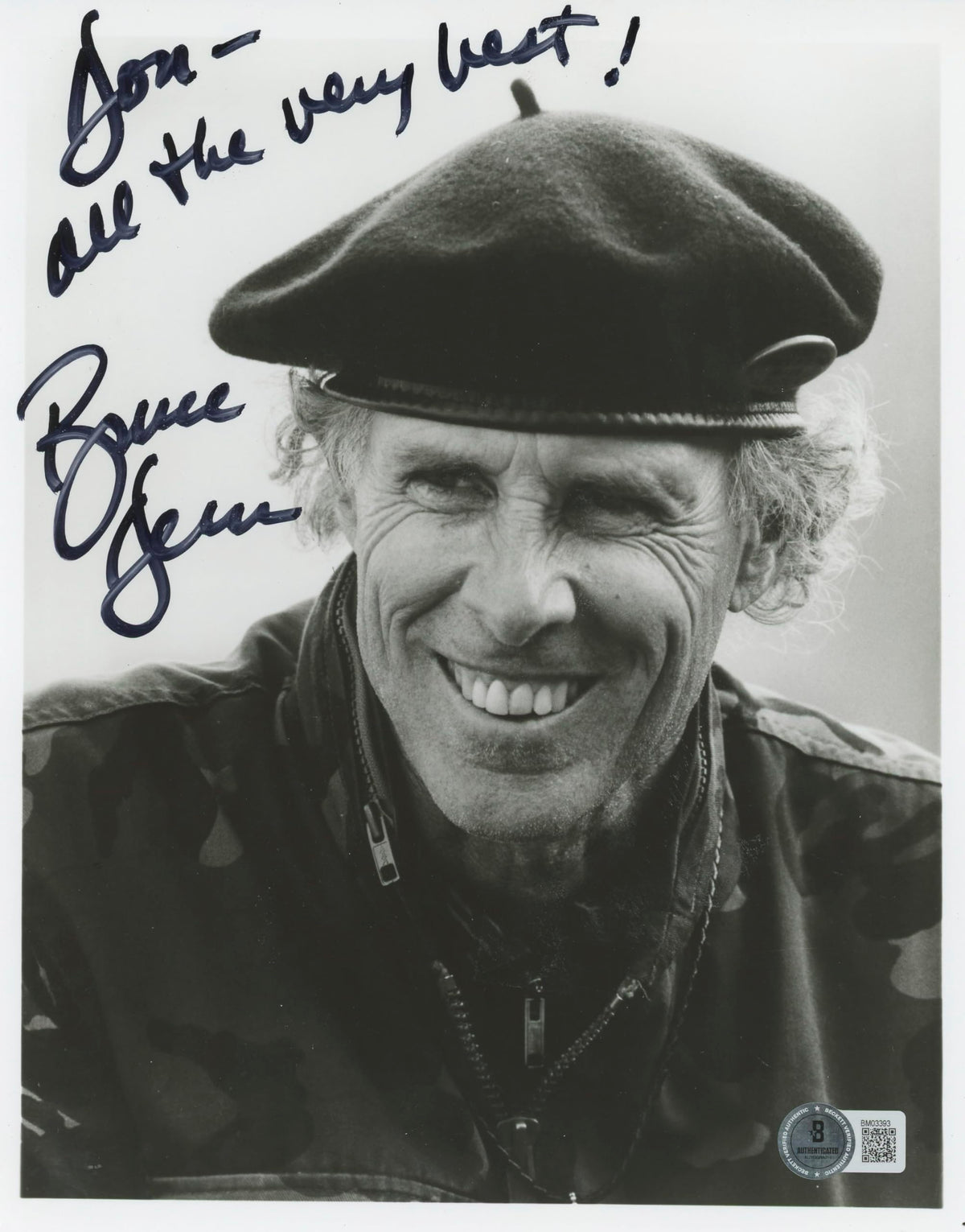 Bruce Dern The Hateful Eight "All The Very Best" Signed 8x10 Photo BAS #BM03393