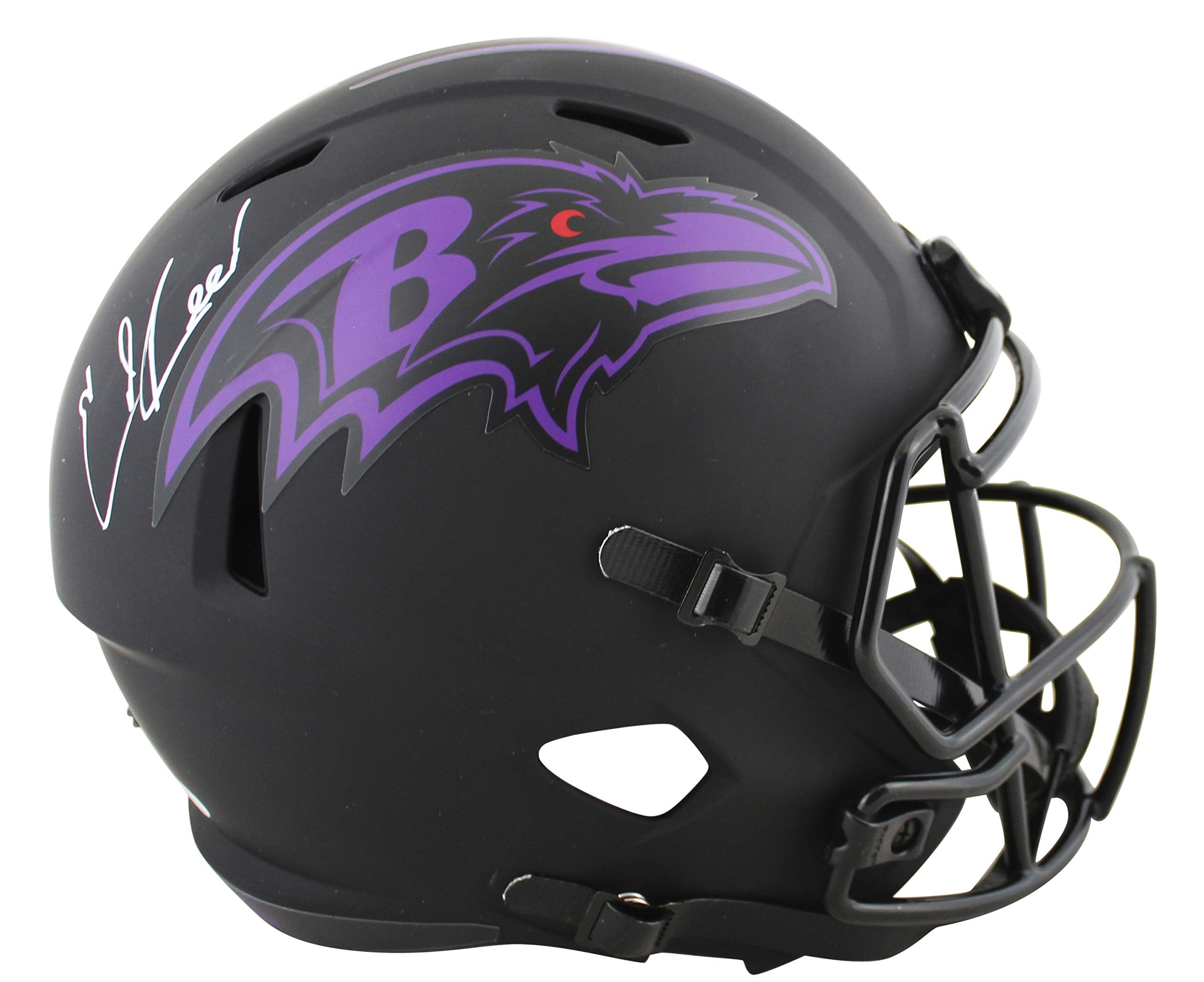 Ravens Ed Reed Authentic Signed Eclipse Full Size Speed Rep Helmet BAS Witnessed