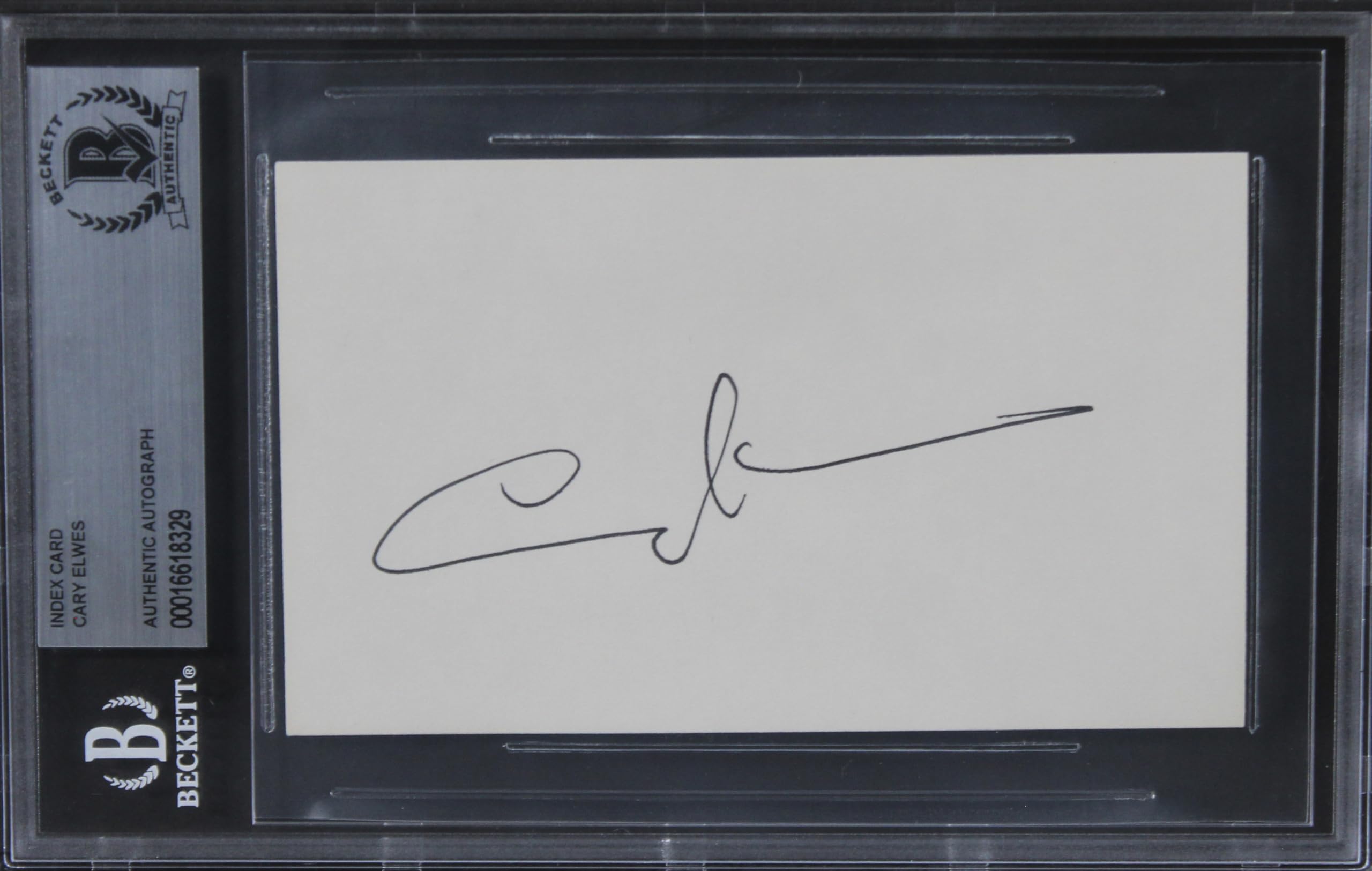 Cary Elwes The Princess Bride Authentic Signed 3x5 Index Card BAS Slabbed