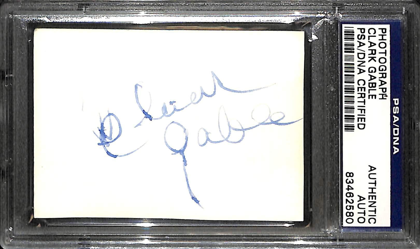 Clark Gable Gone with the Wind Authentic Signed 2.5X3.5 Photo PSA/DNA Slabbed