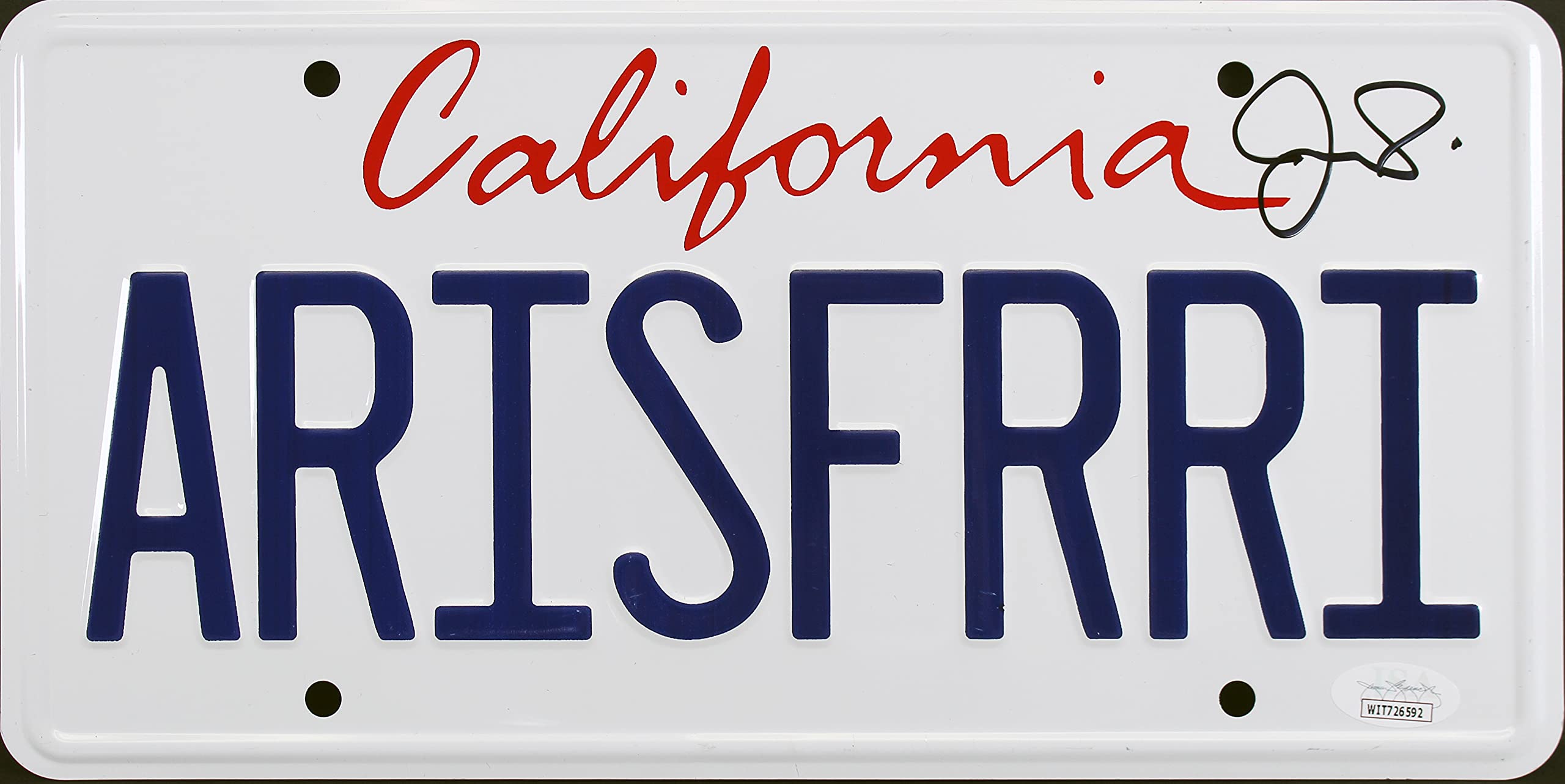 Jeremy Piven Entourage Authentic Signed License Plate Autographed JSA Witness
